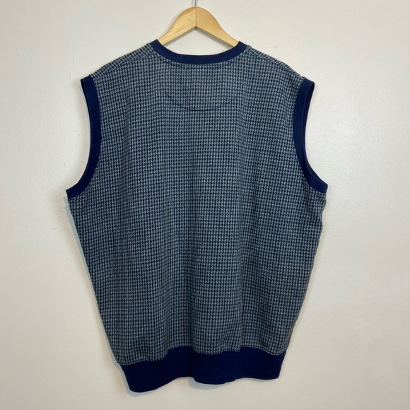 Vintage Polo Golf Ralph Lauren Houndstooth Sweater Vest – Navy & Green – XL - Picture 5 of 5